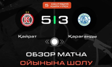 Видеообзор матча чемпионата Казахстана «Кайрат» — «Караганды» 5:3