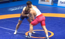 Разгромом завершилась схватка казахстанца за медаль на ЧМ-2025 по борьбе