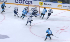 Видео шайбы матча КХЛ «Динамо» Минск — «Барыс» 1:0 ОТ