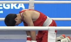 Нокаутом в первом раунде завершился бой двукратного чемпиона по боксу из Казахстана