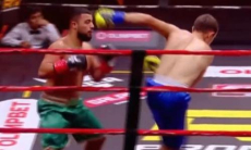 Нокаутом в первом раунде закончился дебютный бой казахстанца в профи. Видео