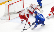 Видеообзор победного матча «Барыса» с пятью шайбами и овертаймом в КХЛ