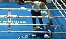 Видео зверского нокаута чемпиона мира из Казахстана на ЧМ-2025 по боксу