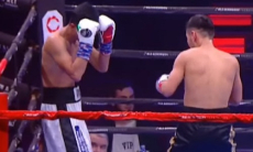 Бекман Сойлыбаев нокаутировал непобежденного узбекистанского боксера