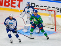 Фоторепортаж с матча КХЛ «Салават Юлаев» — «Барыс» 3:1