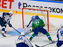 Фоторепортаж с матча КХЛ «Салават Юлаев» — «Барыс» 3:1