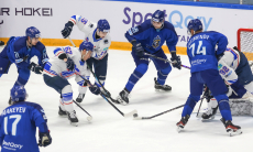 Видеообзор зрелищного матча лидеров с пятью шайбами в чемпионате Казахстана