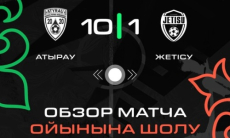 Видеообзор матча со счетом 10:1 в чемпионате Казахстана