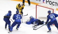 Сейв вратаря «Барыса» стал лучшим в КХЛ. Видео