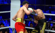 Нокаутом завершился бой казахстанского чемпиона. Видео 