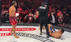 Убойным нокаутом за 70 секунд закончился бой Казахстан — Узбекистан в ММА. Видео