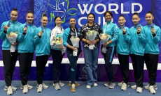 Казахстан завоевал «серебро» на этапе Кубка мира по художественной гимнастике в Ташкенте