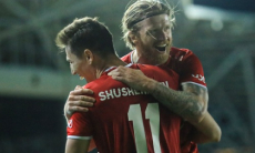 Фоторепортаж с матча Премьер-Лиги «Актобе» — «Каспий» 1:0