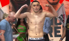 Даулет Даукенов прошел процедуру взвешивания перед боем в Европе. Видео