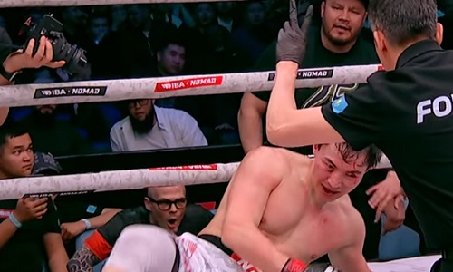 Брутальным нокаутом закончился бой казахстанца в ММА. Видео