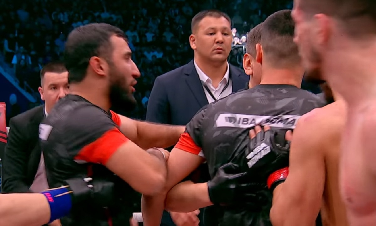 Нокаутом и потасовкой закончился бой россиянина в Казахстане. Видео