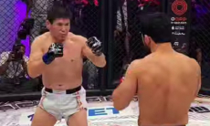 Казахстанский боец Баянов за 60 секунд финишировал узбекистанца в Ташкенте. Видео